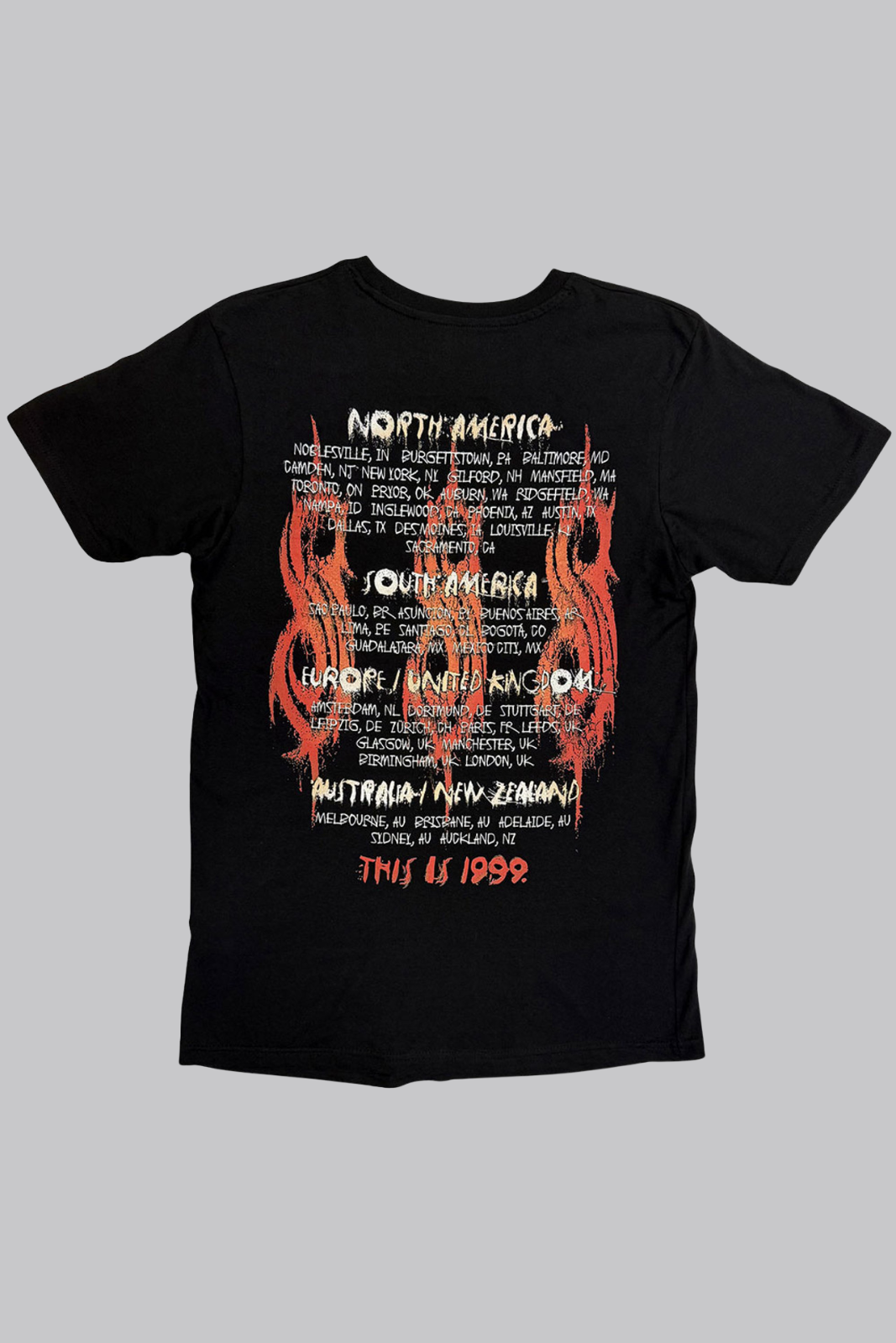 Slipknot Unisex T-Shirt: North American Tour '99 (With Backprint)