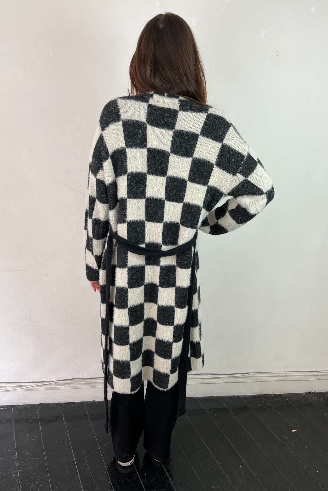 Soft Checked Cardigan