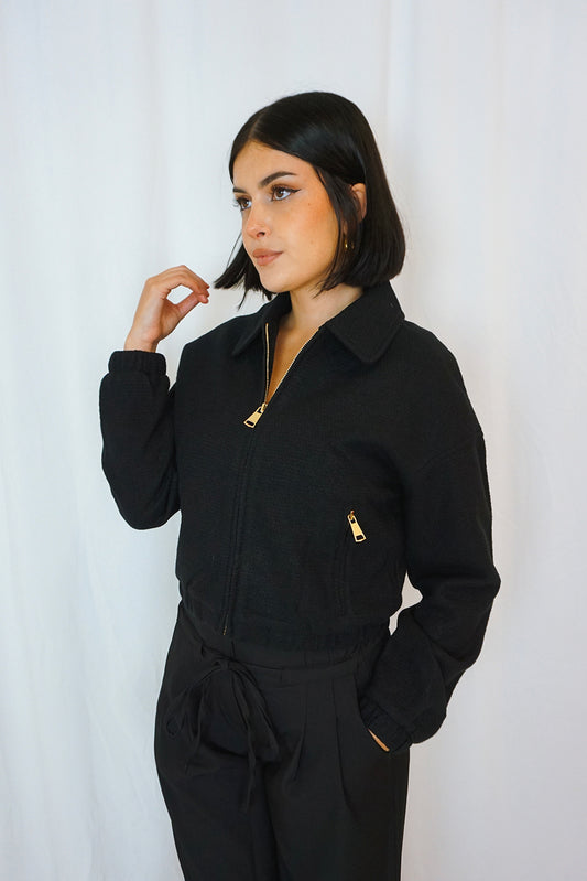 Black Bomber Jacket