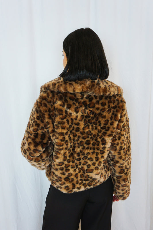 Siouxsie Leopard Fur Jacket