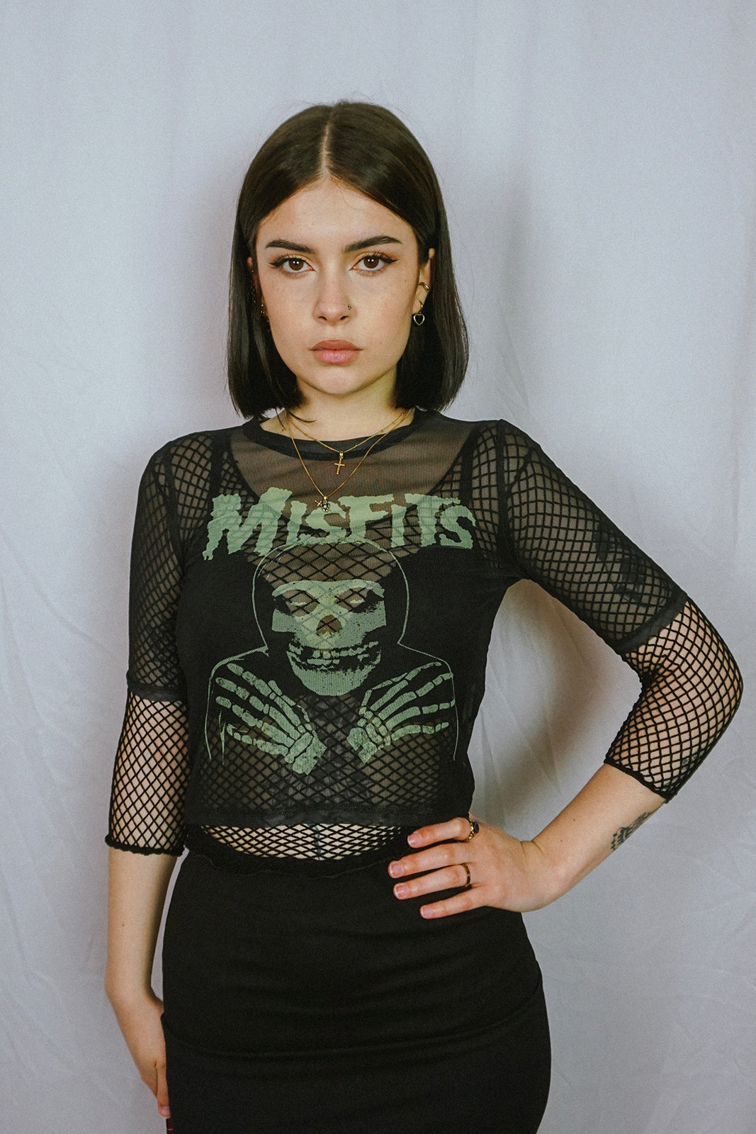 Fishnet Top Black
