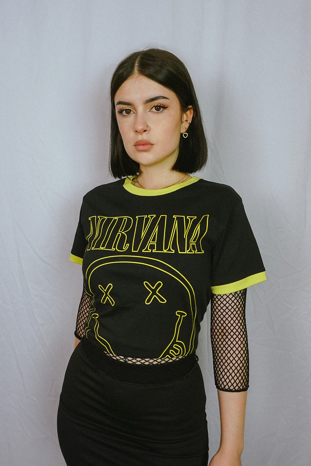 Fishnet Top Black