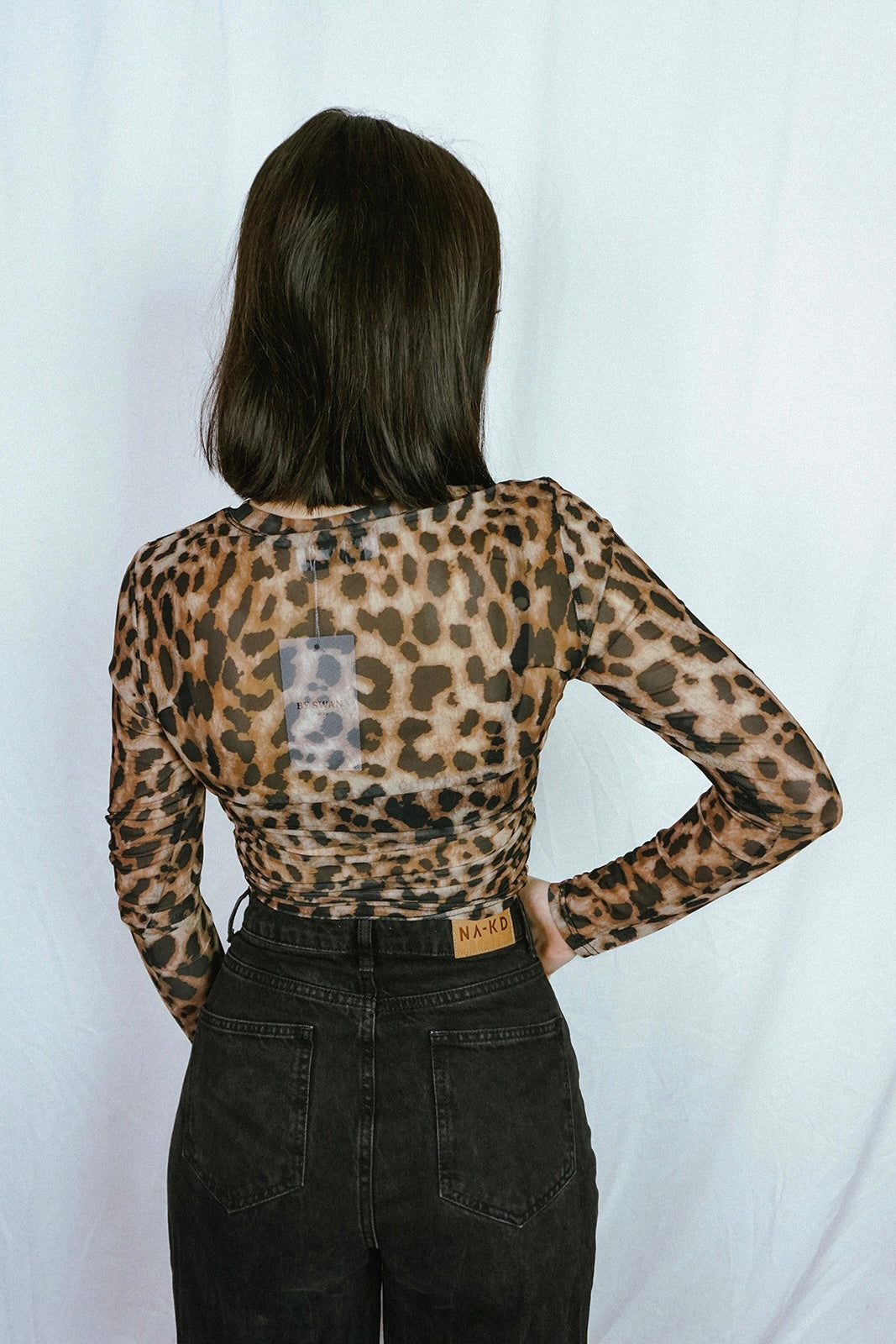 Leopard Mesh Top