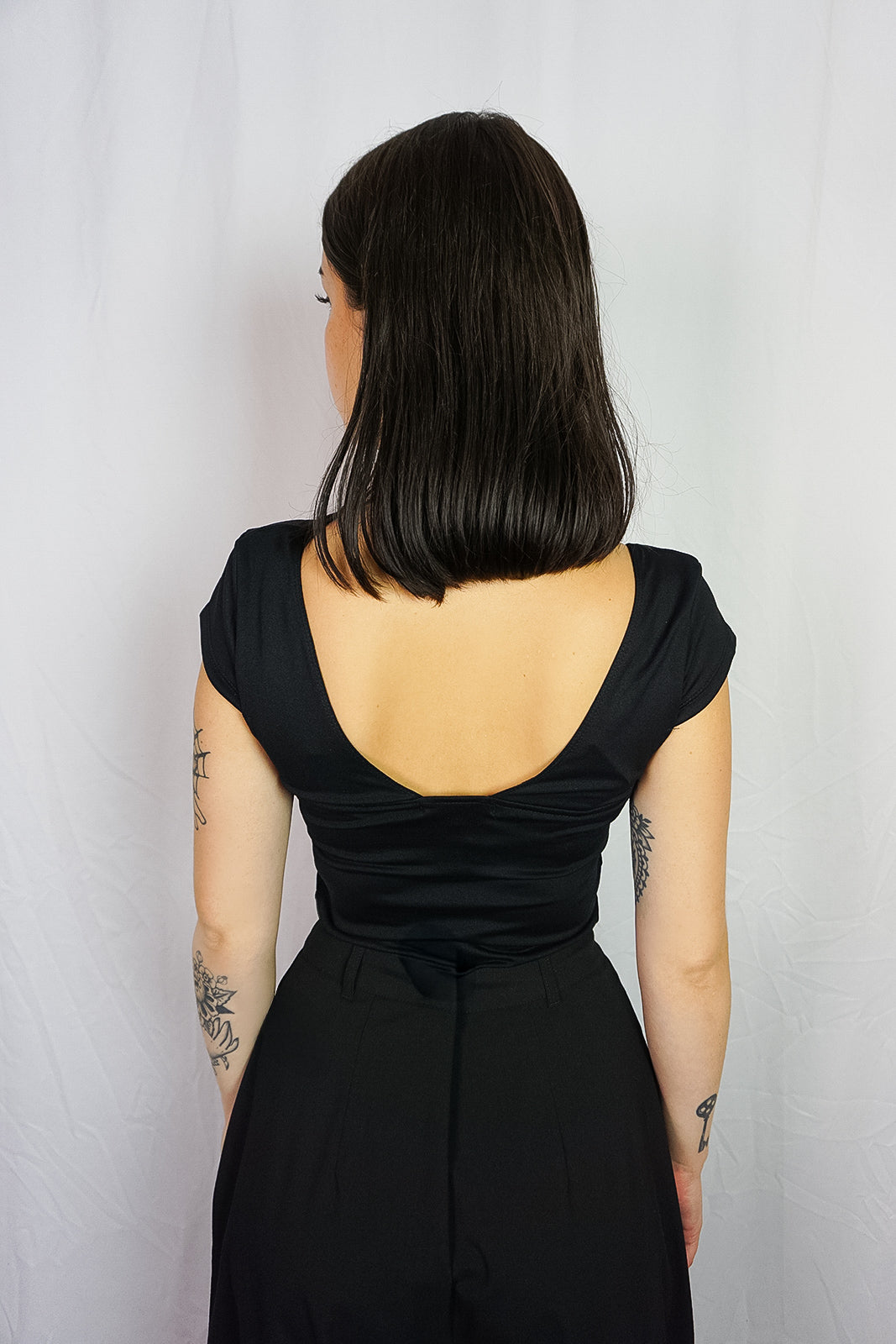 Black Plunge Top