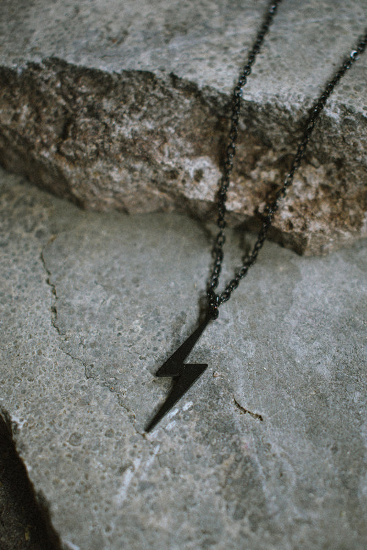 Lightning Necklace Black
