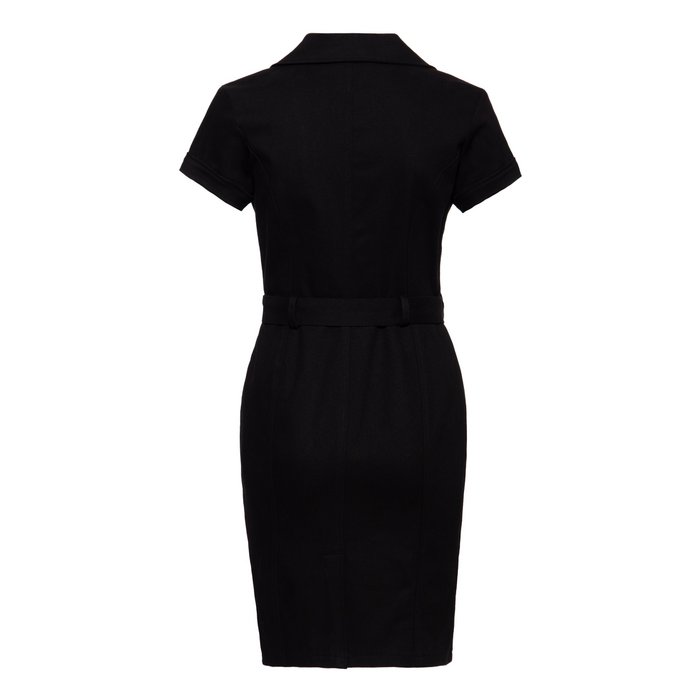 Black Biker Pencil Dress