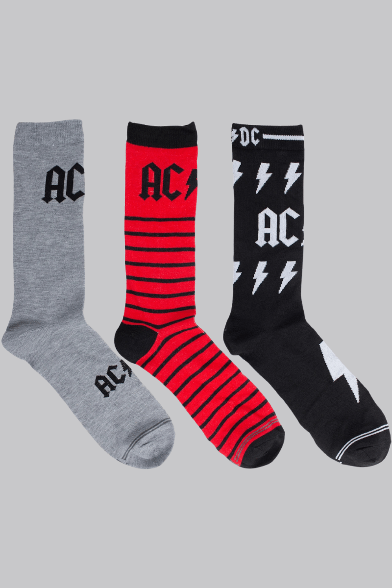 AC/DC Unisex Sock Guitar Tin: Logos - House of Bones
