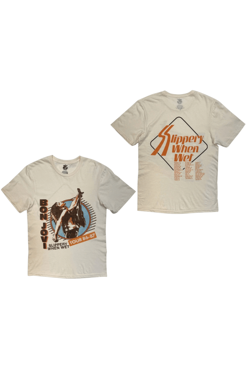 Bon Jovi Slippery When Wet Tour '86-'87 Shirt - Bandshirts - House of Bones