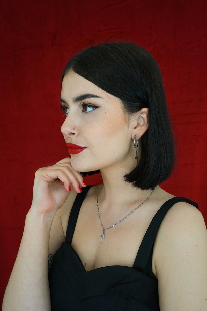 Lightning Necklace Silver - Necklace - House of Bones Jewelry