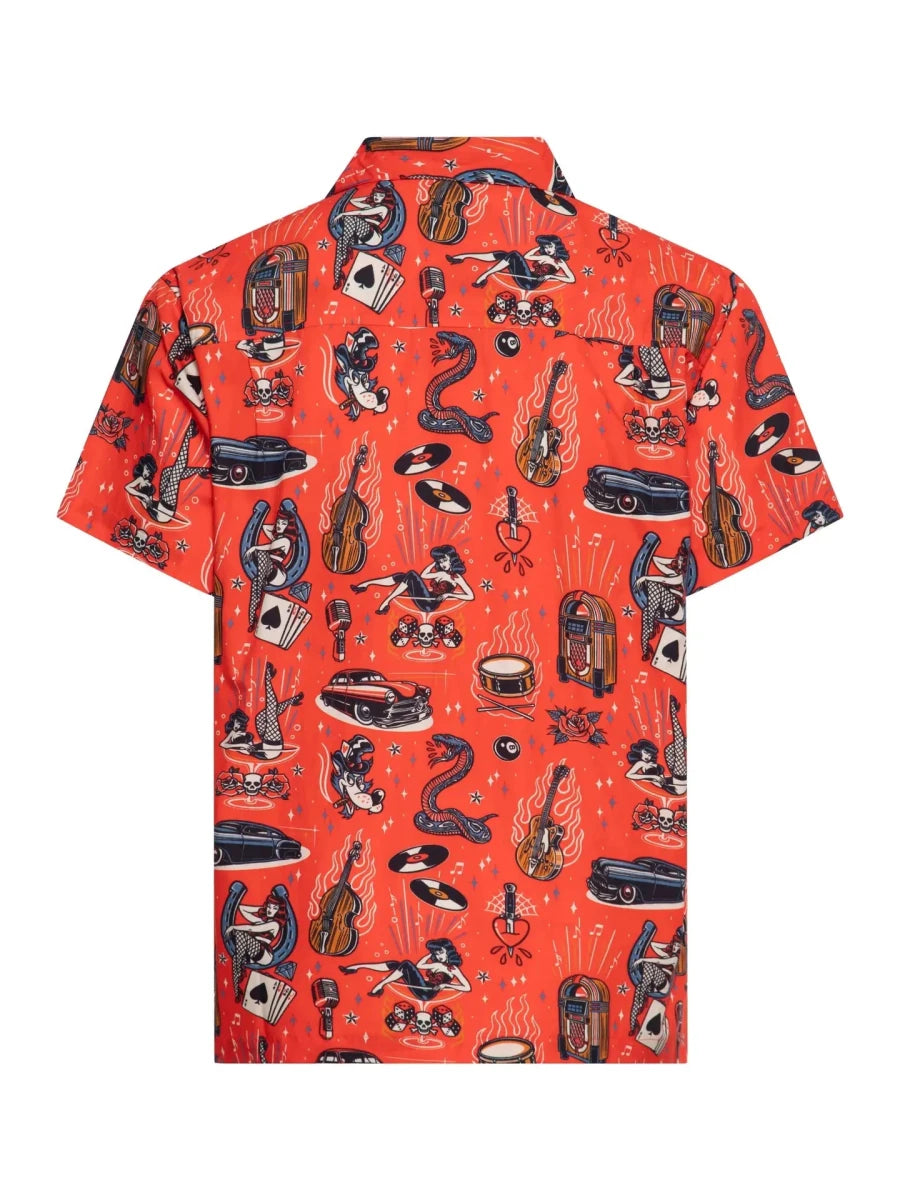 Rock 'n' Roll Hawaiian Shirt - Shirts - King Kerosin