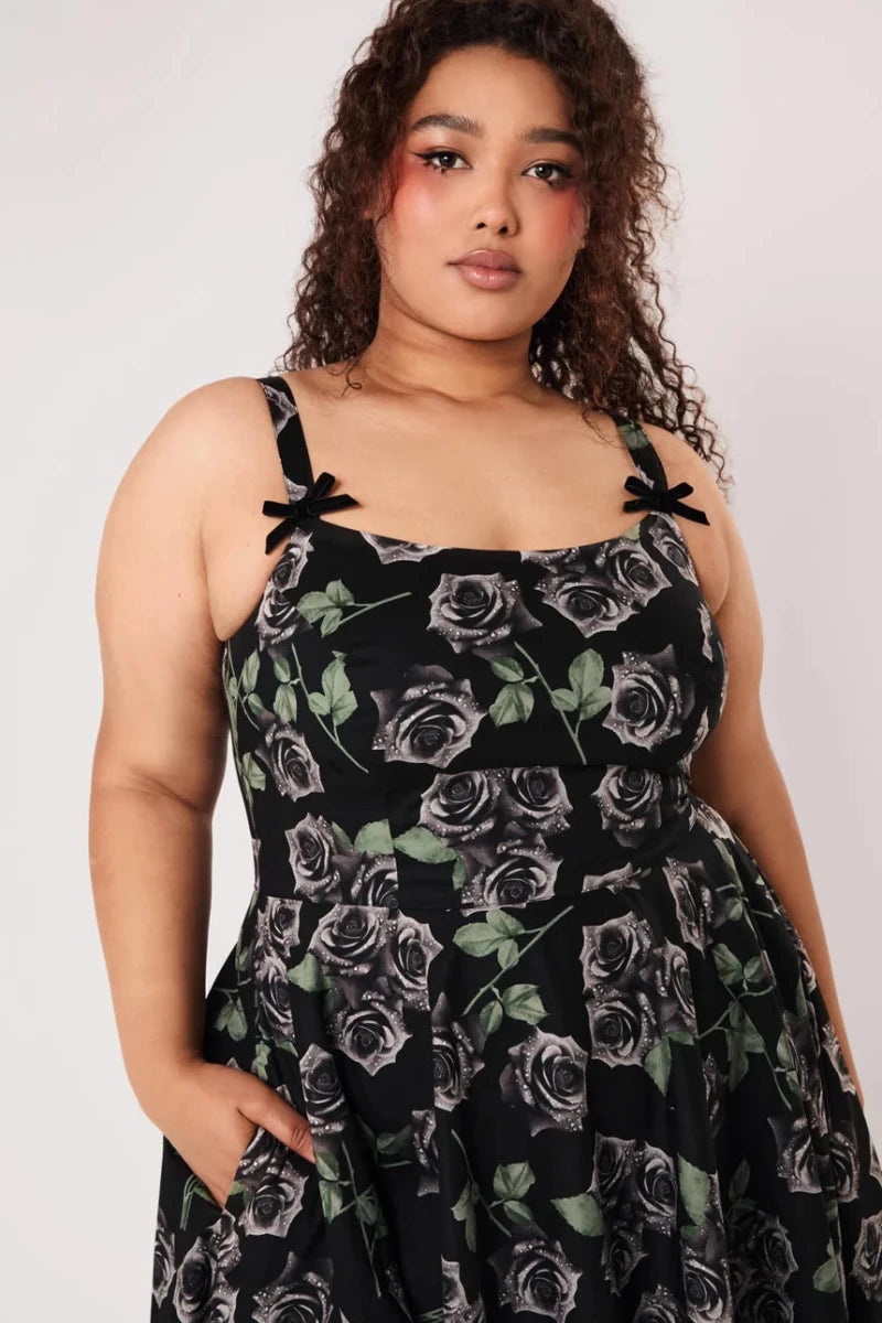 Romance Noir Dress - Dresses - Hell Bunny