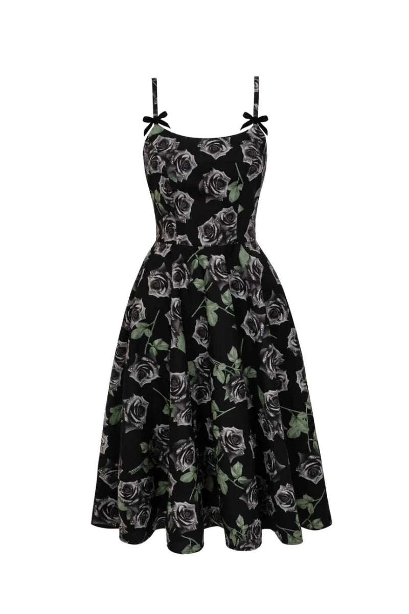 Romance Noir Dress - Dresses - Hell Bunny