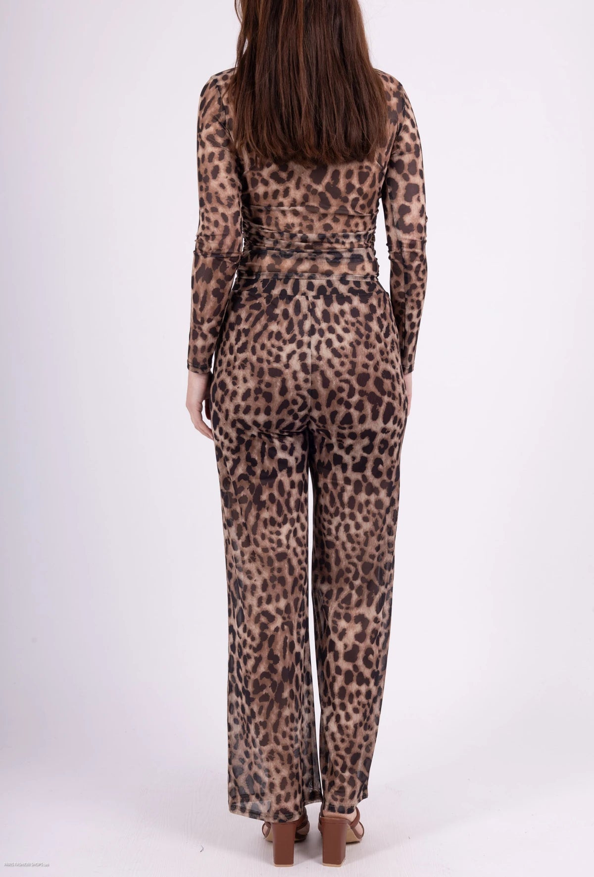 Leopard Mesh Top