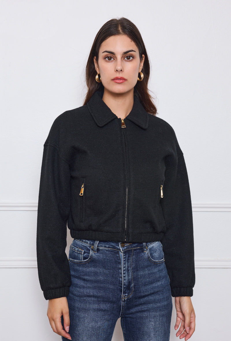 Black Bomber Jacket
