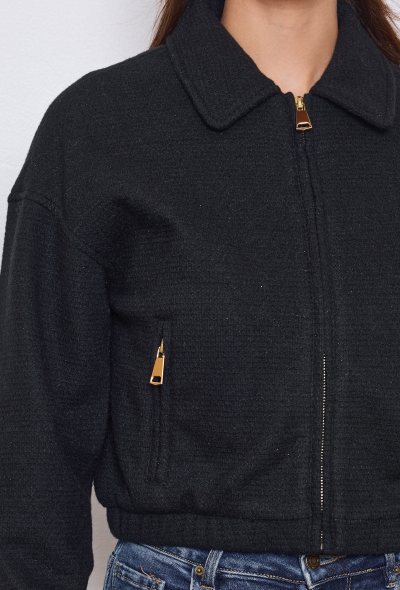 Black Bomber Jacket