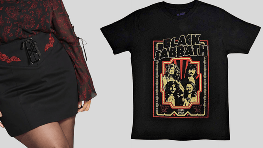A Dark Western Look with the Tallulah Skirt and Black Sabbath Shirt - House of Bones 