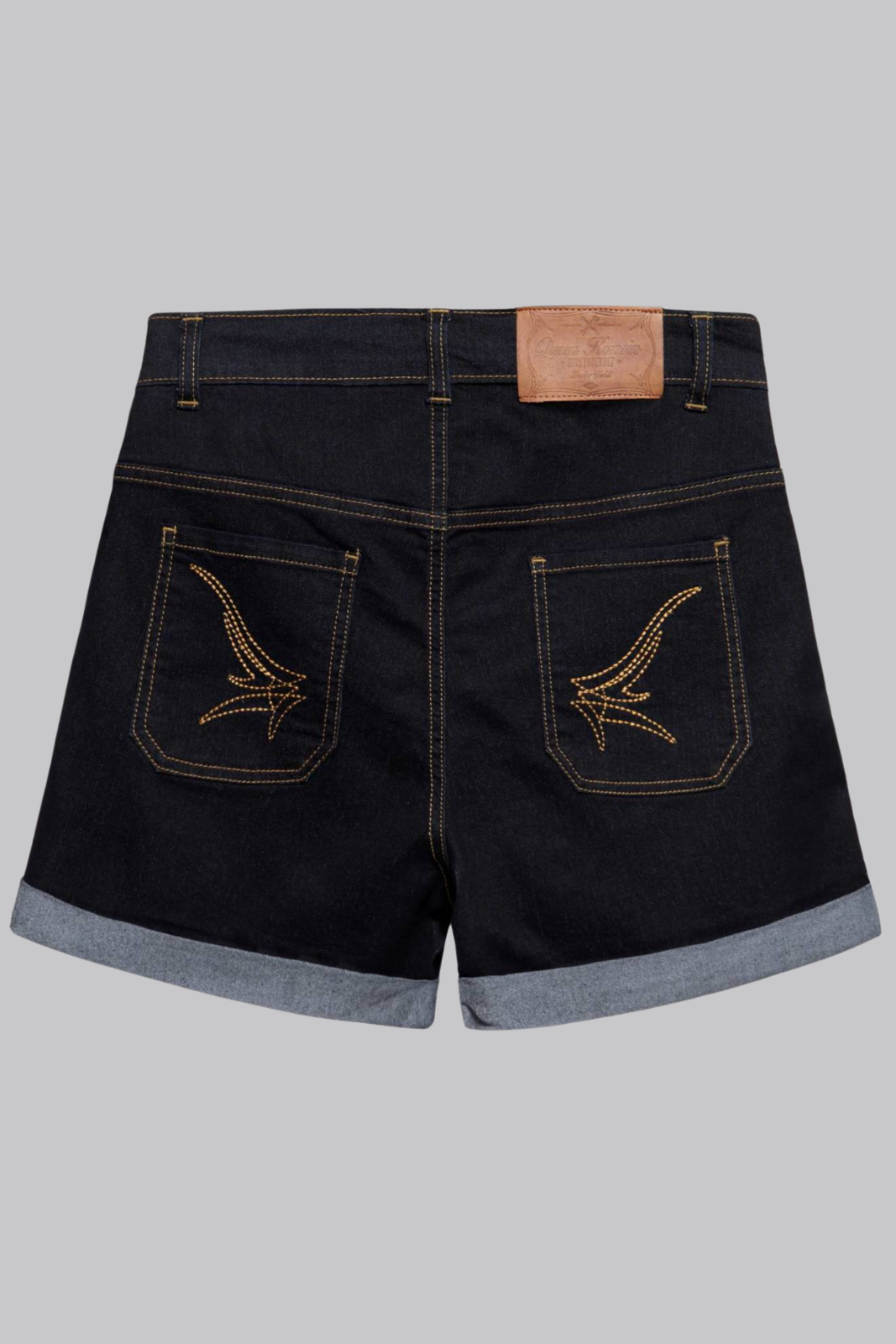 Pinstripe High Waisted Denim Shorts