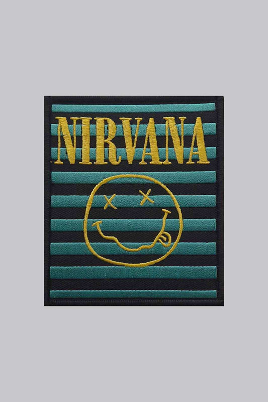 Nirvana Striped Smiley Patch