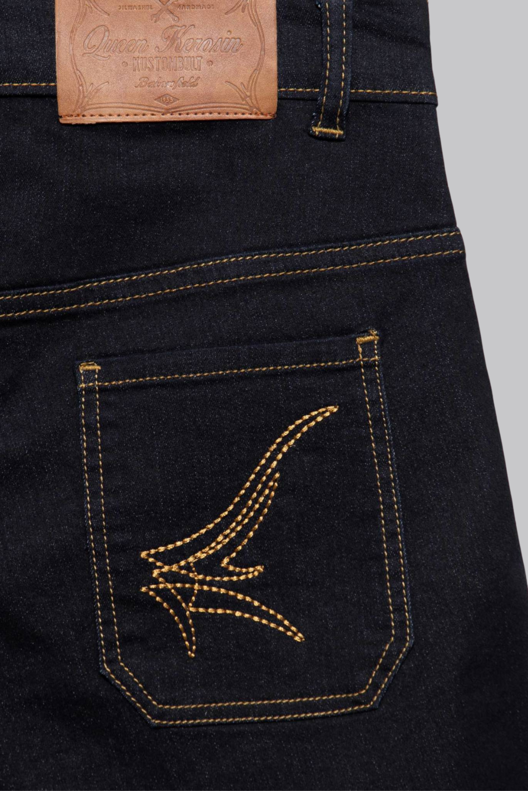 Pinstripe High Waisted Denim Shorts