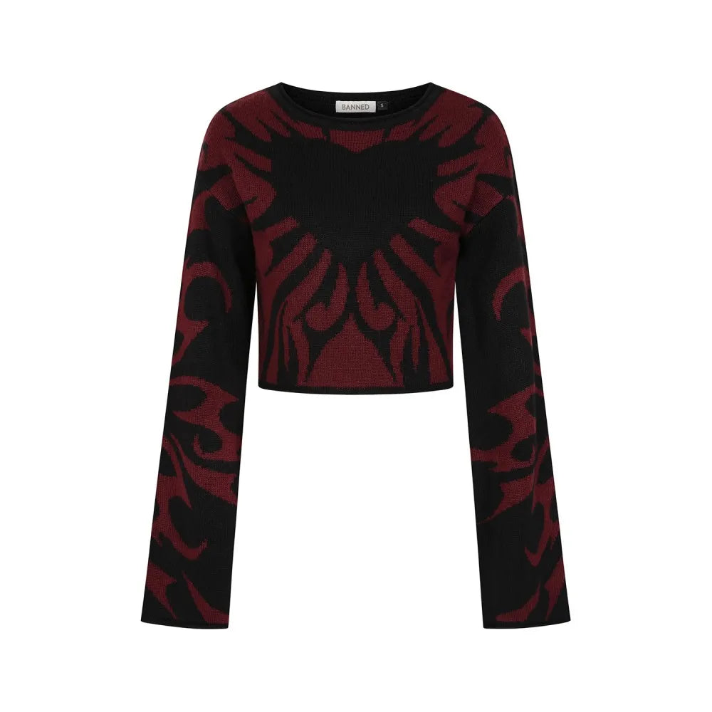 Toxic Love Jumper Burgundy