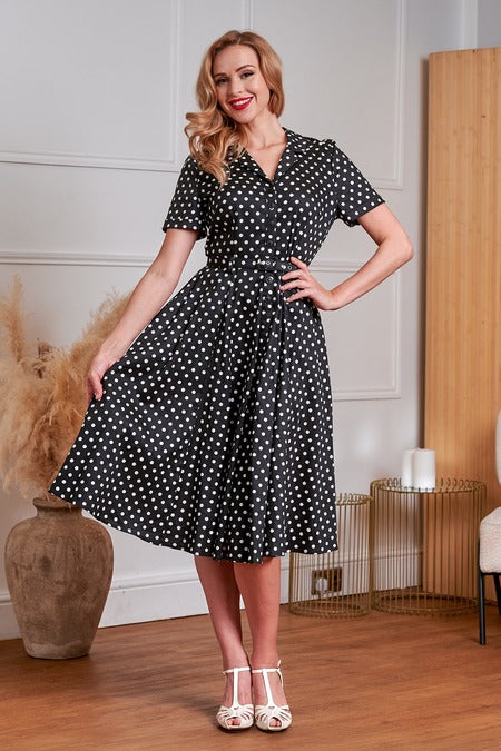 Bella polka swing dress