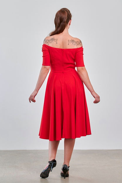 Amalia Swing Dress Red