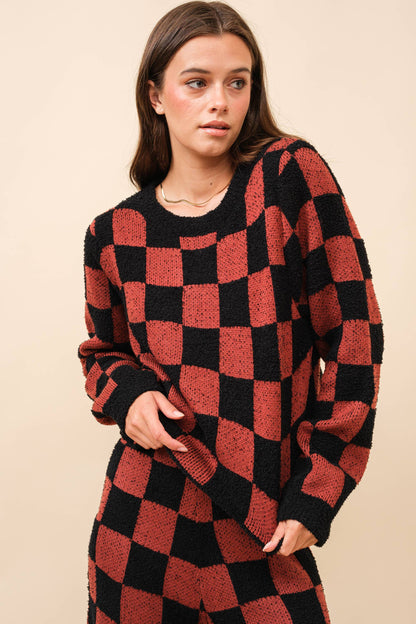 Checkerboard Knit Set