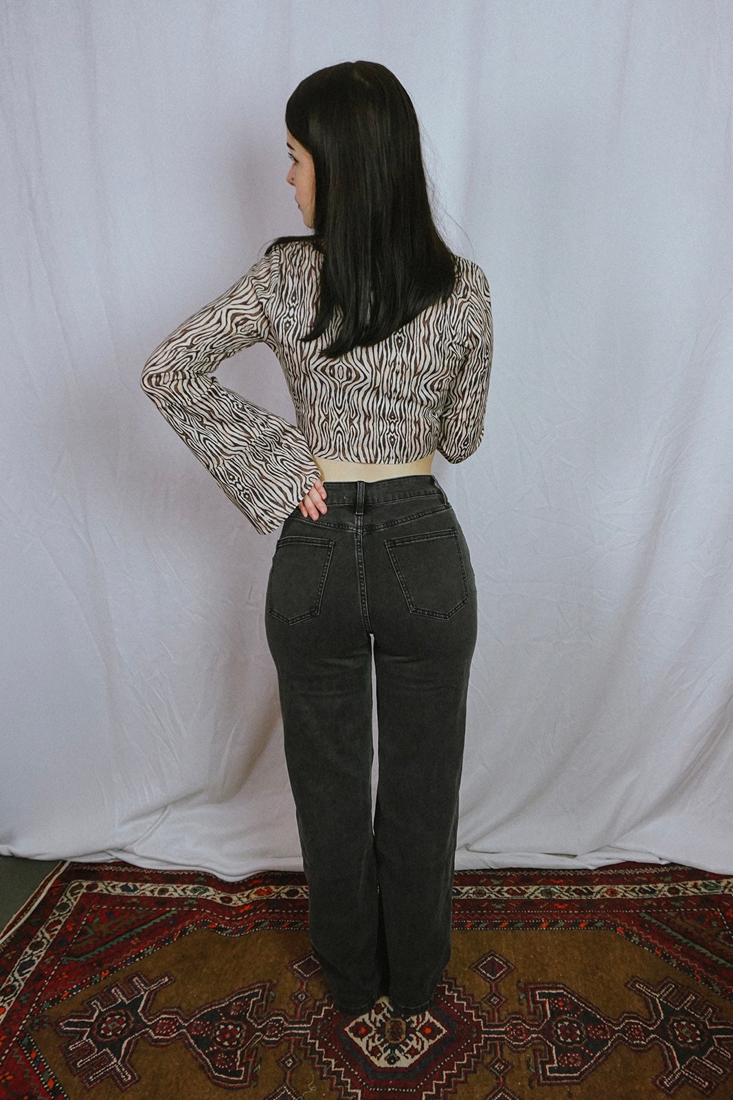 Wide Leg Washed Jeans