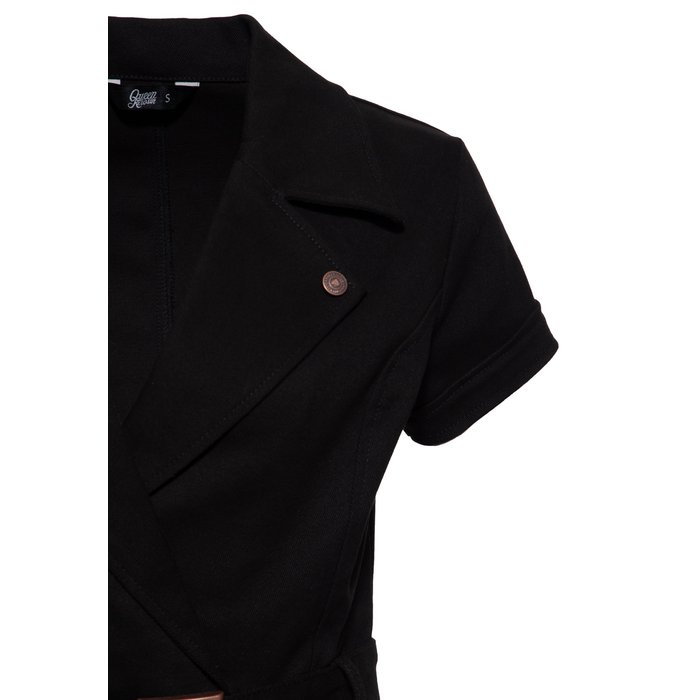 Black Biker Pencil Dress