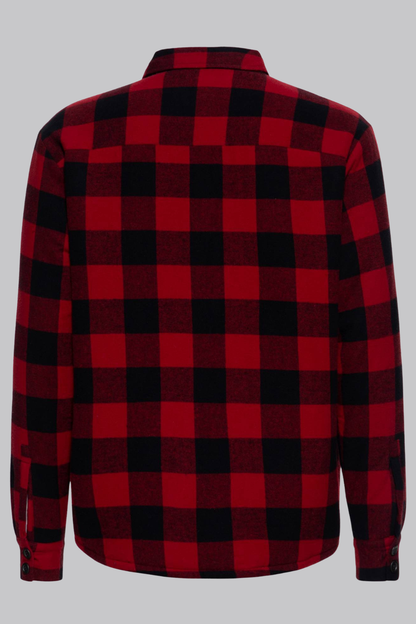 Teddy Lining Black & Red Plaid Shirt