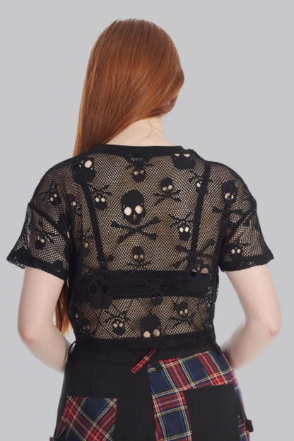 Skull Queen Cropped Top