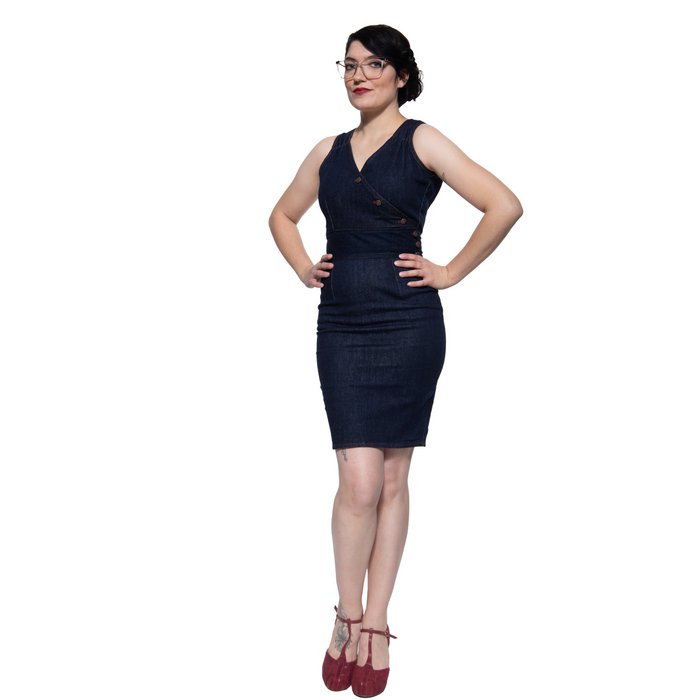 Dark Denim Pencil Dress Peggy