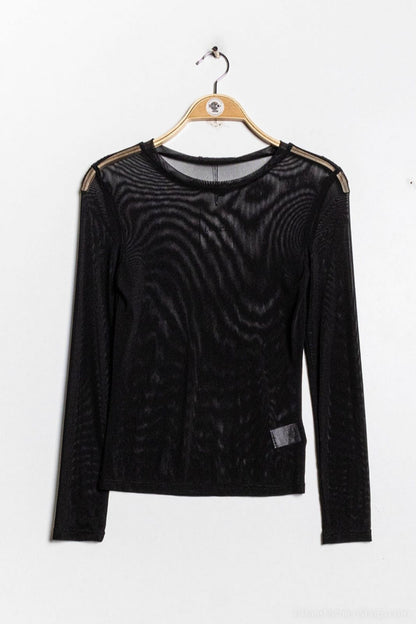 Black Mesh Top