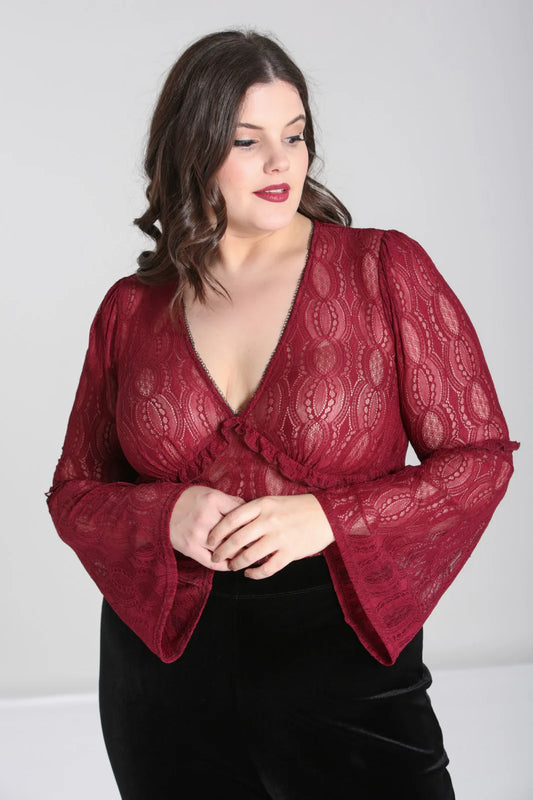 Rhea Top Burgundy