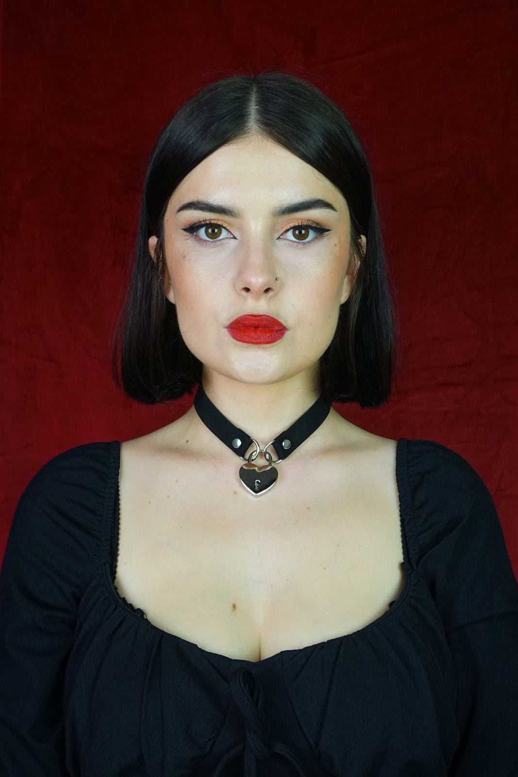 Heart Lock Choker Necklace