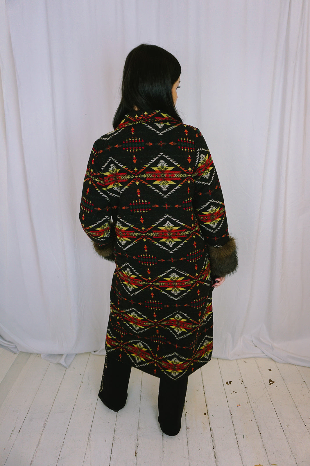 Black Aztec Coat
