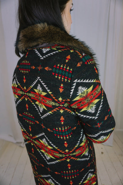 Black Aztec Coat
