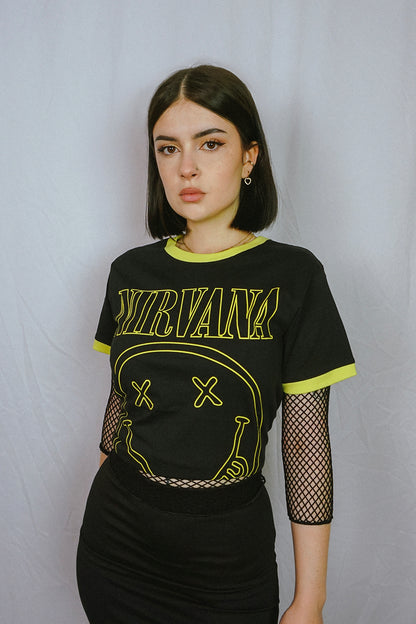 Fishnet Top Black