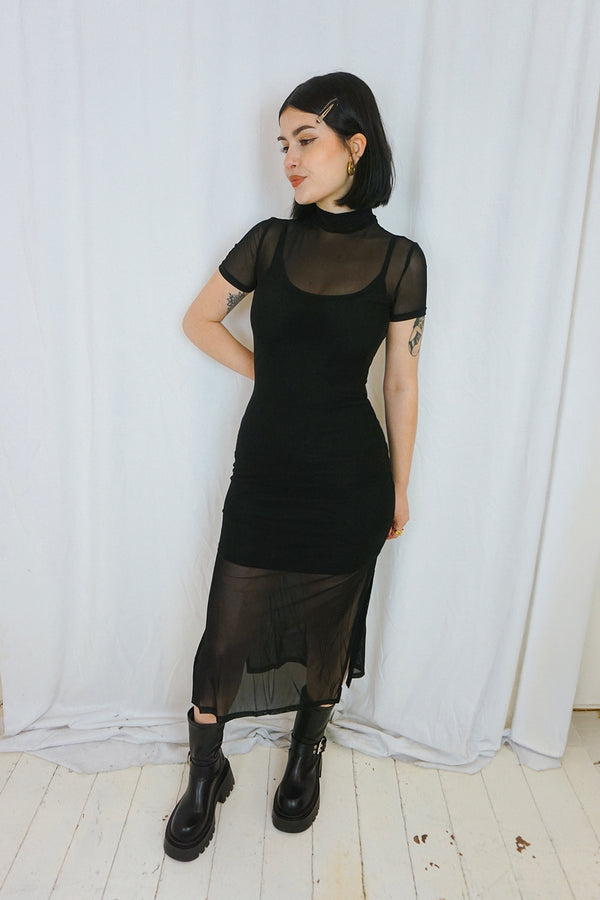 Raven Mesh Dress