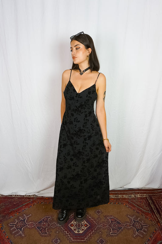 Nocturna Slip Dress - Black