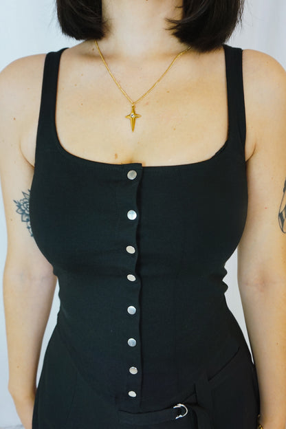 Amaranth Buttoned Top