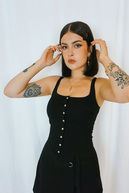 Amaranth Buttoned Top