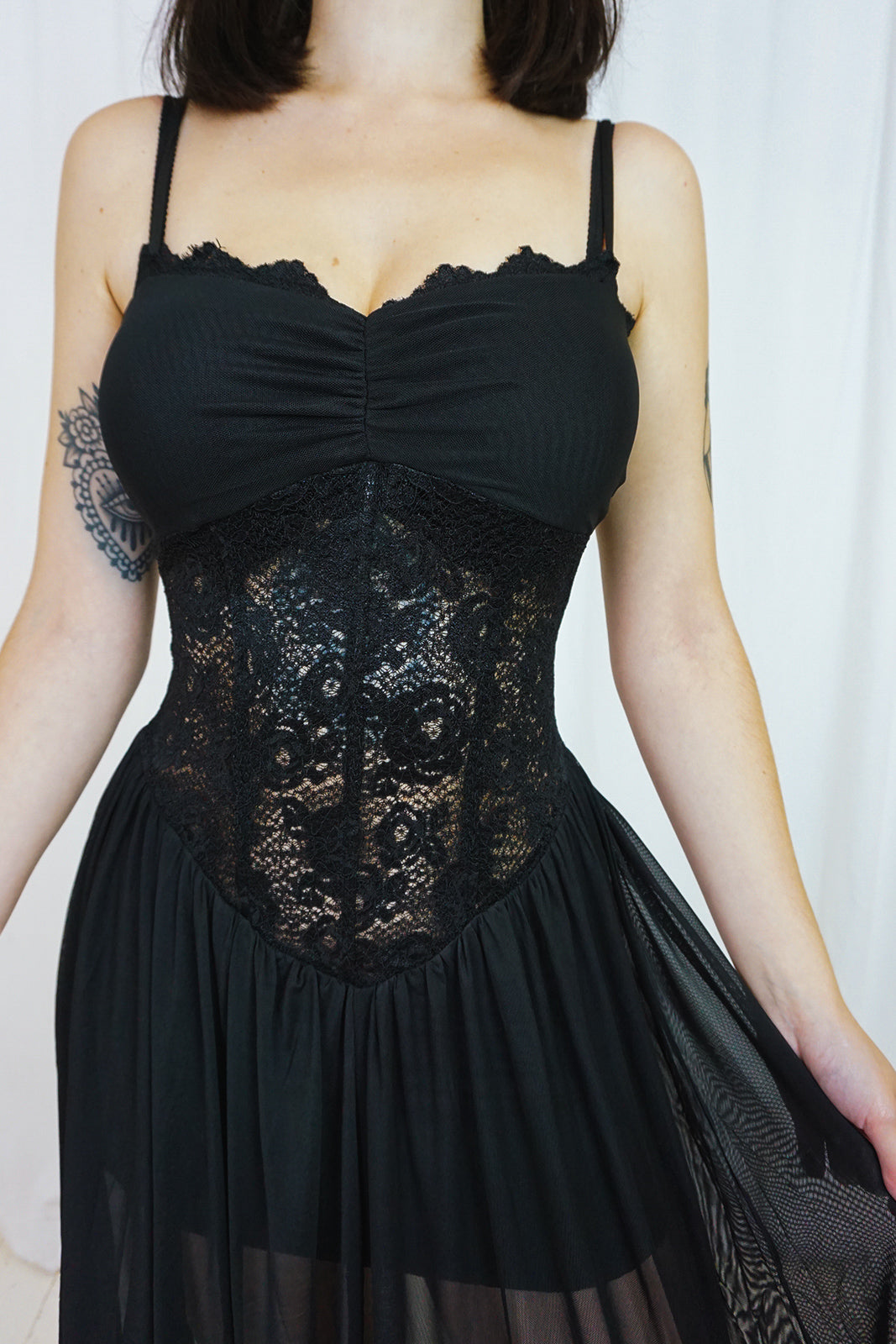 Nightshade Lace-Up Dress Black