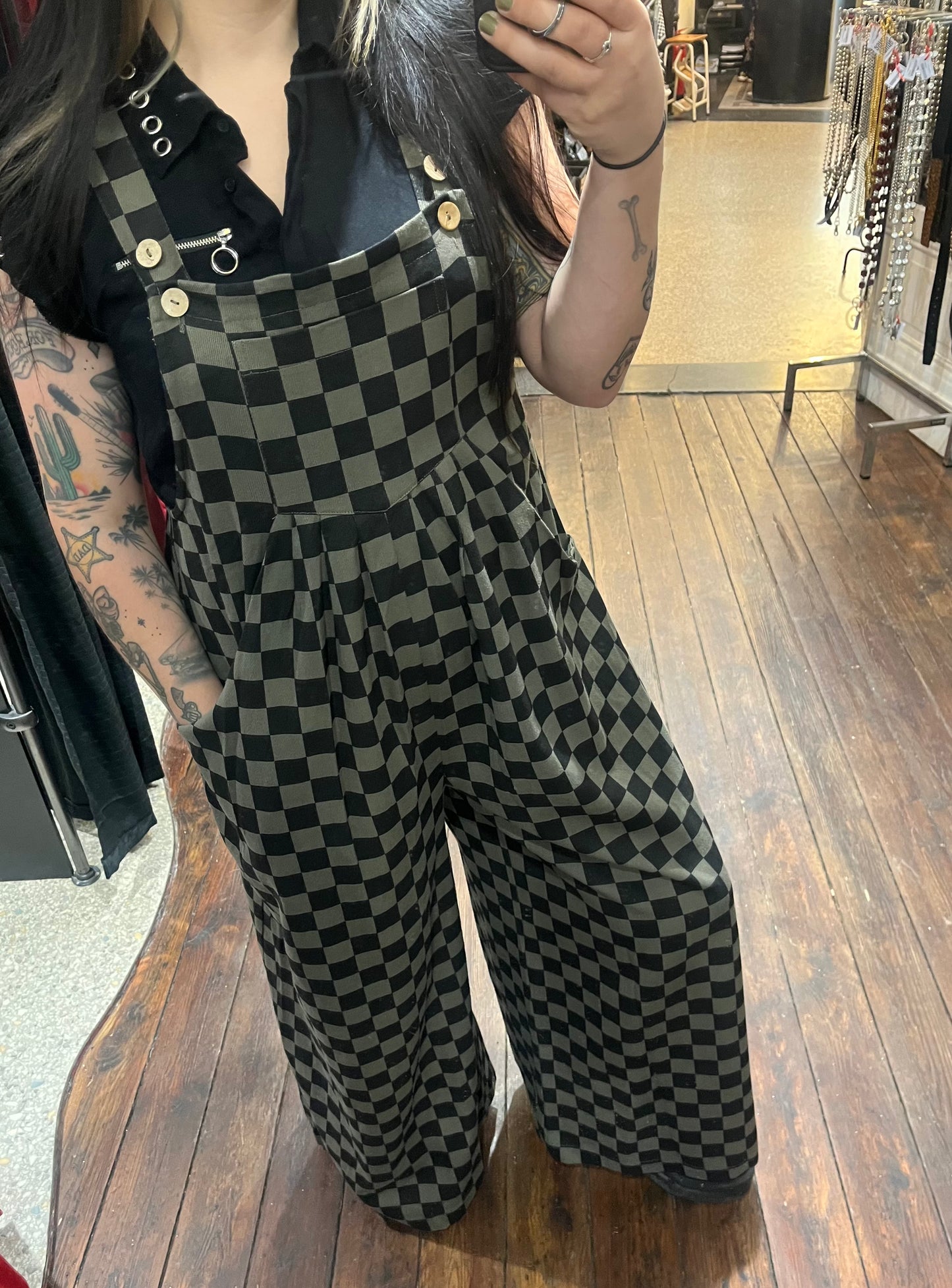 Checked Overalls