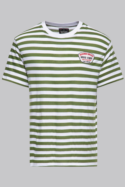 Striped Shirt Speed Kings - Green & White (Men's Fit)
