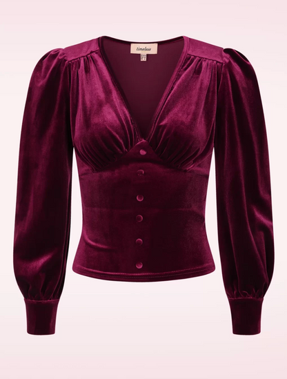 Malika Blouse Burgundy
