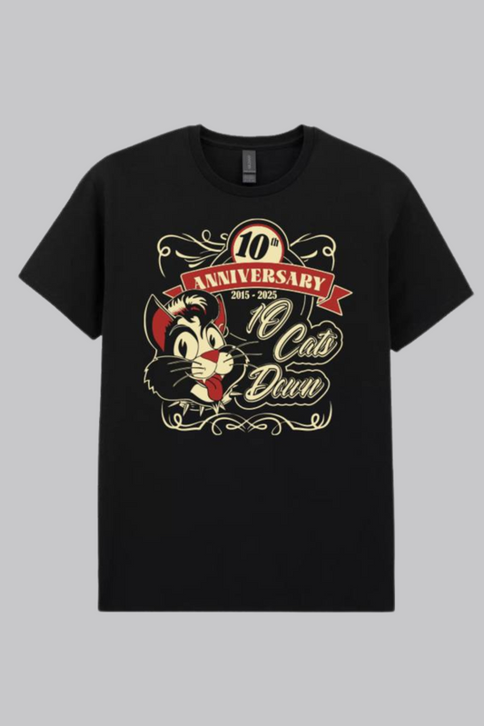 10 Cats Down - 10th Anniversary Shirt (Limited Edition)