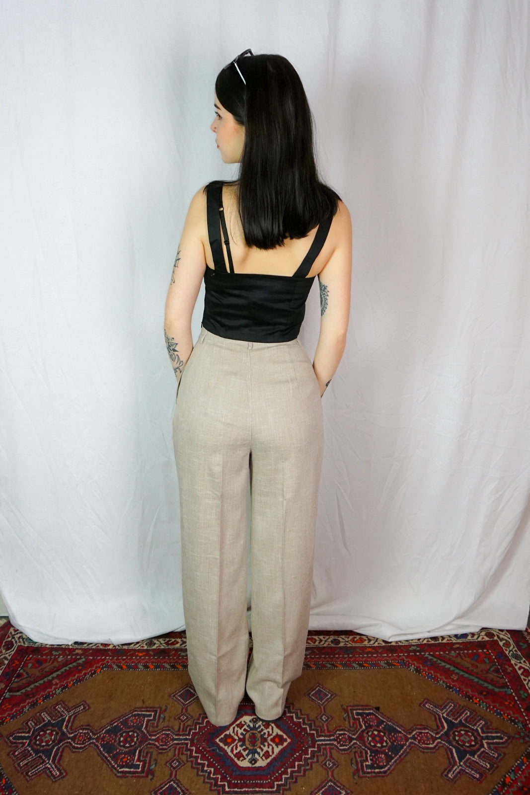 Martha Sand Stripe Trousers