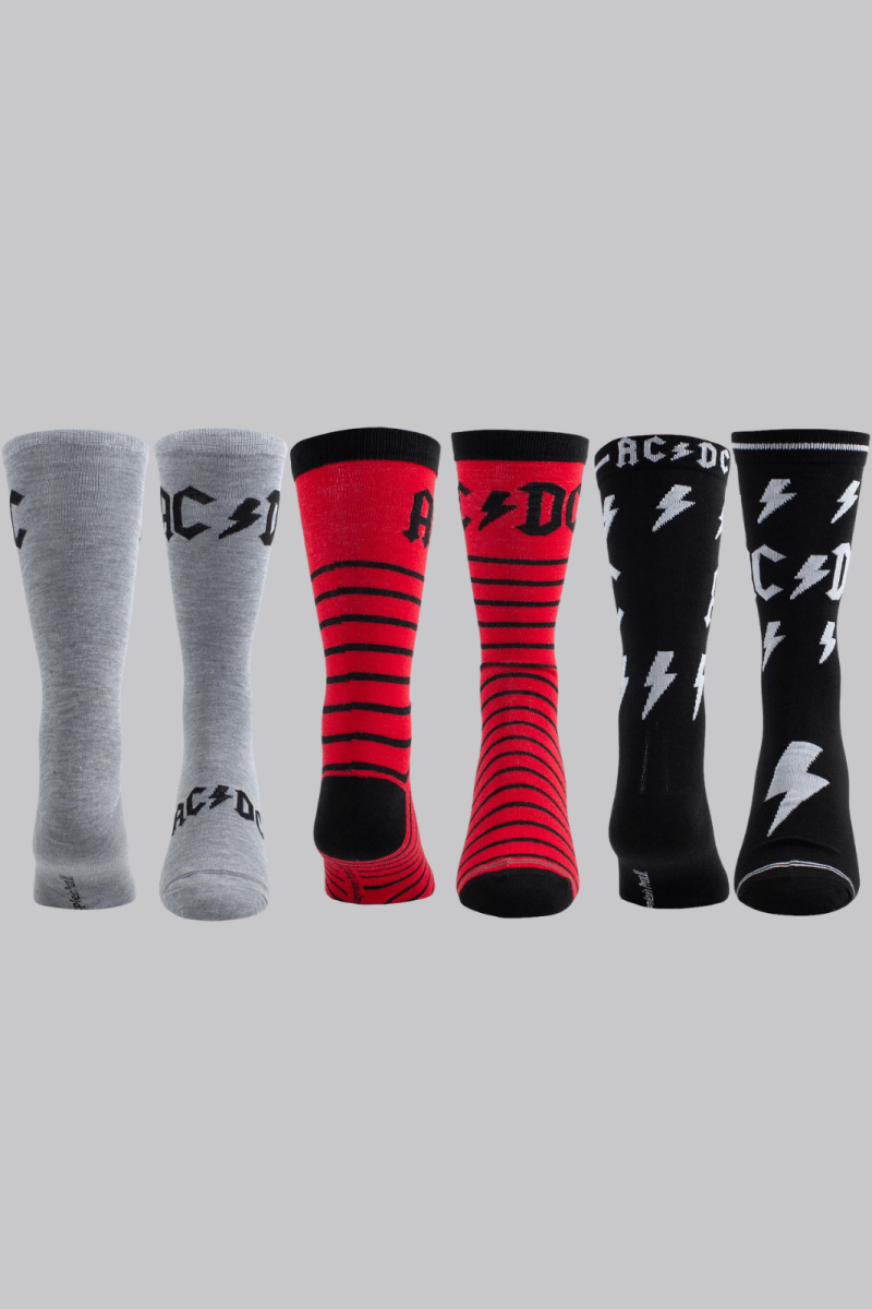 AC/DC Unisex Sock Guitar Tin: Logos - House of Bones