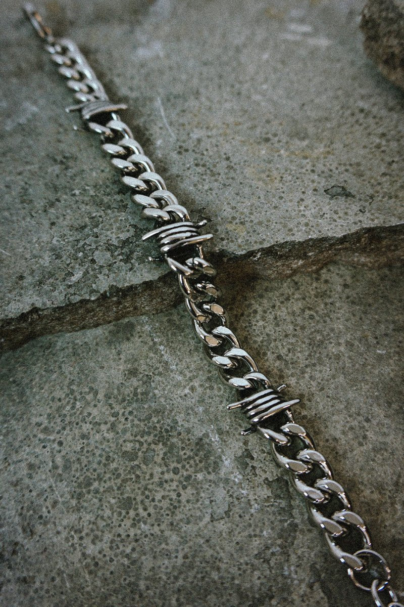 Barbed Wire Chain Bracelet - Jewellery - House of Bones Jewelry